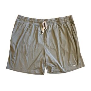 Reebok Speedwick Mens Athletic Shorts 4XL Olive Green Drawstring Waist Pockets